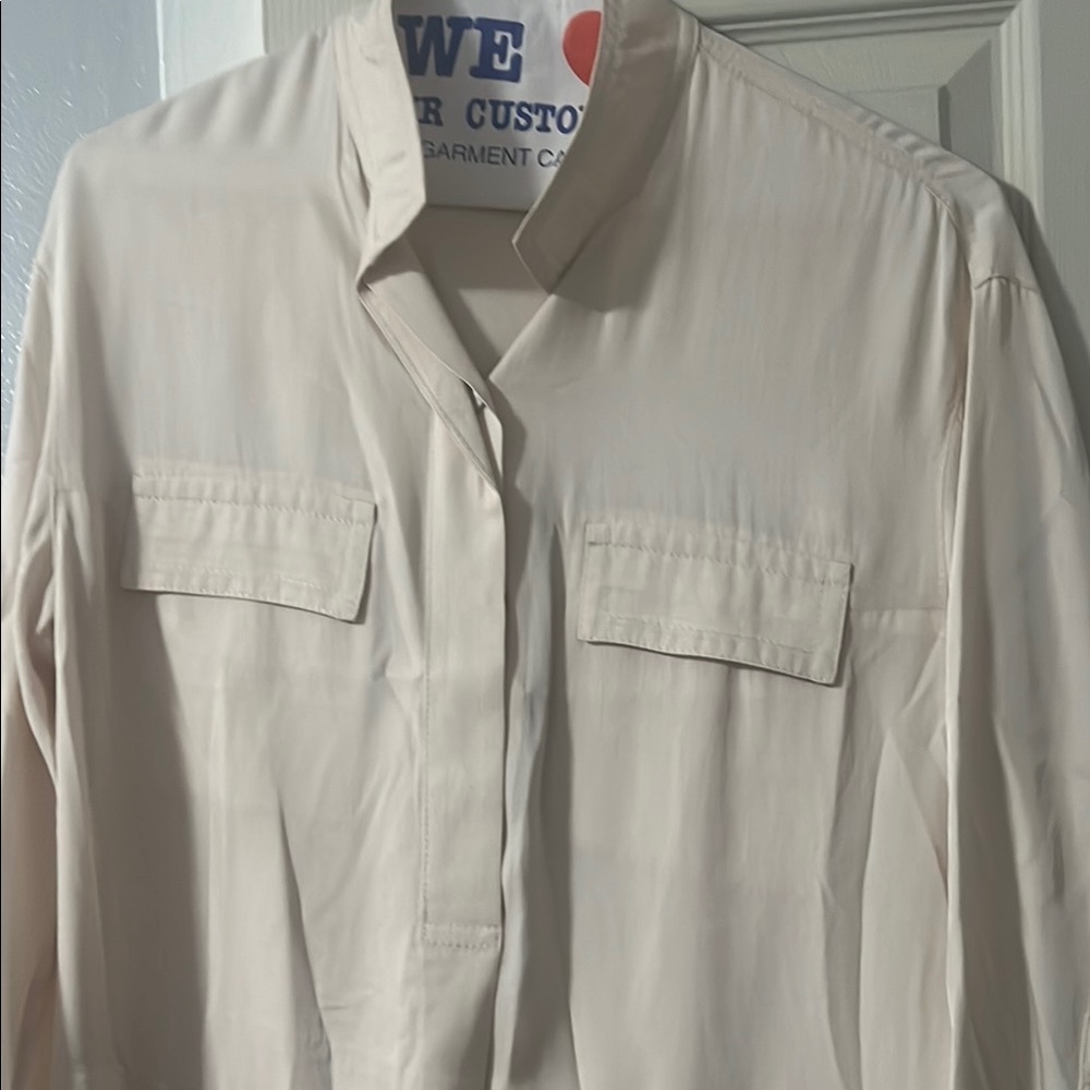 Ivory Button-Up Blouse